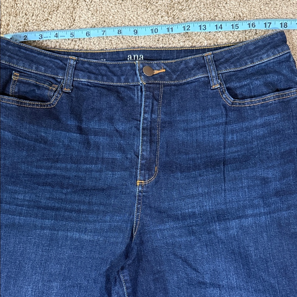 a.n.a Women's Deep Blue Wide Leg Jeans SKU0984 - Picture 3 of 9